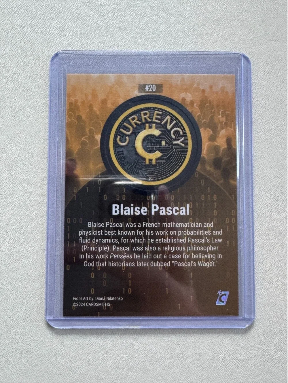 2024 Cardsmiths Currency Cred Series 3 Matrix Holofoil Blaise Pascal #20 8nf NM+
